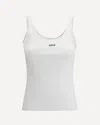 Off-white Woman Tank Top White Size 8 Cotton, Elastane
