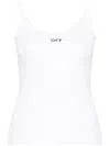Off-white Off White Tank Top With Off Embroidery In White