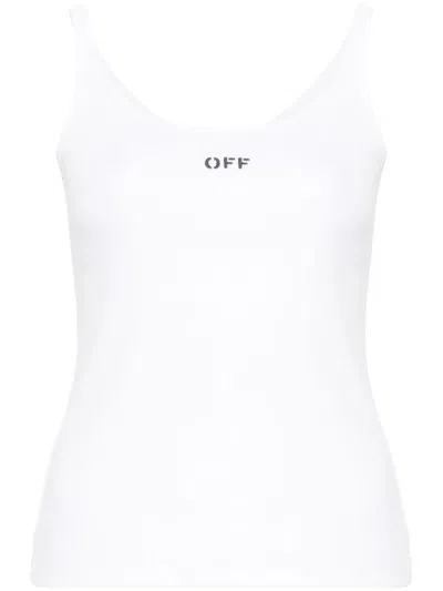 OFF-WHITE OFF-WHITE OFF STAMP RIB TANK TOP WHITE BLACK
