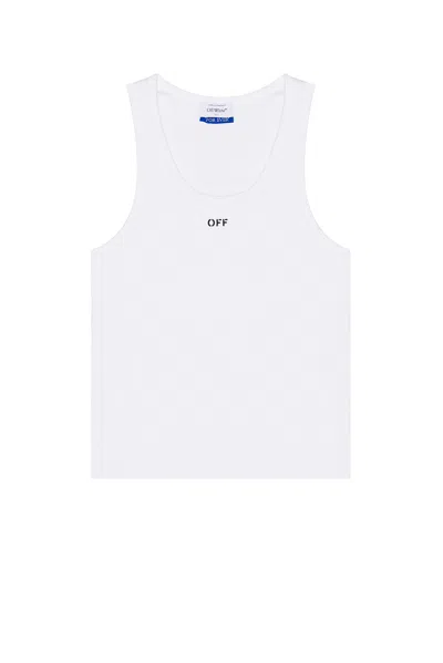 Off-white Off Stamp Rib Tank In White & Black