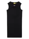 Off-white Stamp Ribbed Dress In Black