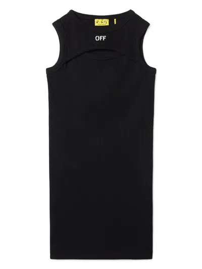 OFF-WHITE OFF-STAMP RIBBED DRESS