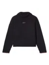 Off-white Off Stamp Ribbed-knit Jumper In Black