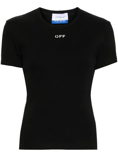 OFF-WHITE OFF-WHITE OFF STAMP RIBBED-KNIT TOP