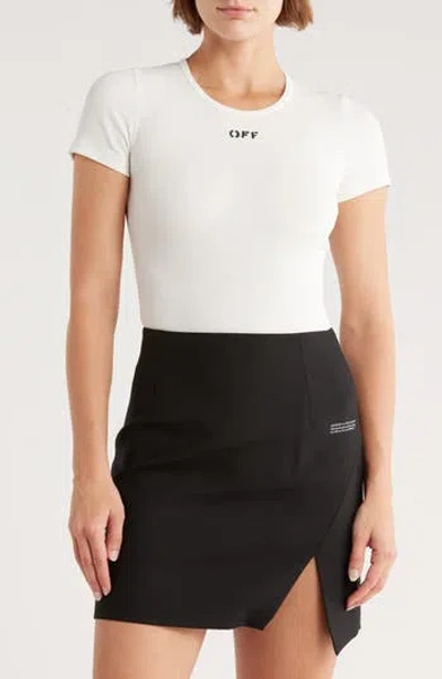 Off-white Off Stamp Ribbed Short Sleeve Bodysuit