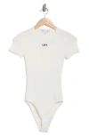 Off-white Off Stamp Ribbed Short Sleeve Bodysuit