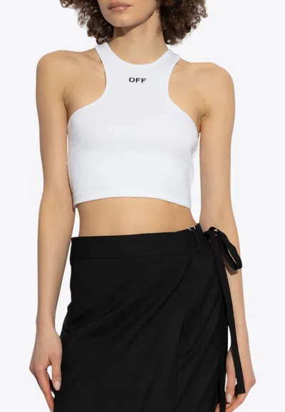 Off-white Off-stamp Ribbed Top In White