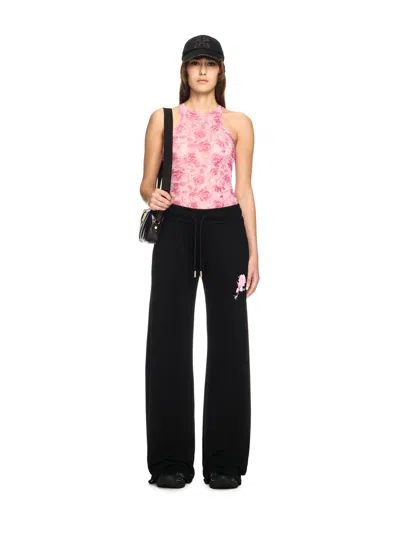 Off-white Off Stamp Roses Mesh Racer To Powder Pin In Pink