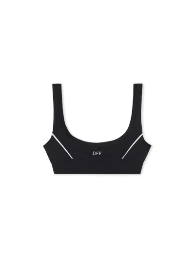 Off-white Off Stamp Seamless Bra In Animal Print