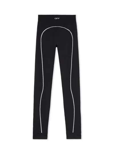 Off-white Off Stamp Seamless Leggings In Black