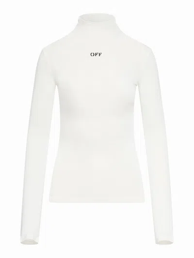 Off-white Tight-fitting Sweater In Technical Fabric In White