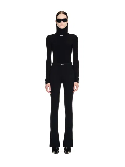 Off-white Off Stamp Second Skin L/s Turtle Neck In Black