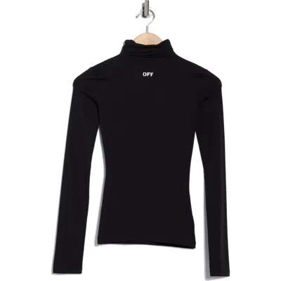 Off-white Off Stamp Second Skin Turtle Neck Top In Black