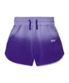 Off-white Bleached Stamp Shorts In Purple