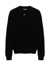 Off-white Logo Printed Crewneck Sweatshirt In Black