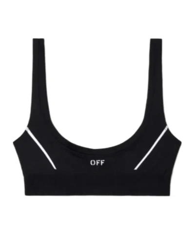 Off-white Off Stamp Sports Bra In Black