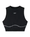 Off-white Jersey Seamless Crop Top In Black