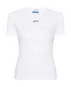 Off-white Off Stamp Stretch-cotton T-shirt In White