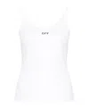 Off-white Off White Tank Top With Off Embroidery In White