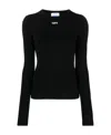 Off-white Off Stamp Sec Skin Ls Crew Black White In Black