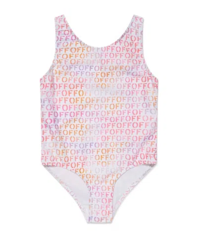 OFF-WHITE OFF-WHITE KIDS OFF STAMP LOGO PRINTED SWIMSUIT