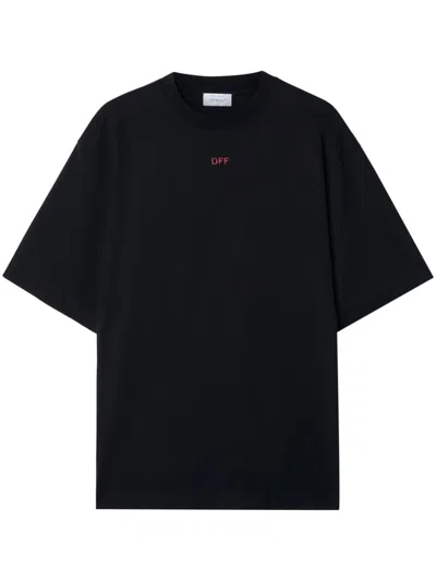 Off-white Off-stamp Cotton T-shirt In 黑色