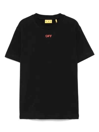 Off-white Kids' Off-stamp T-shirt In Schwarz