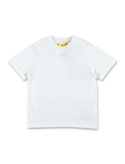 Off-white Kids' Off Stamp T-shirt In White