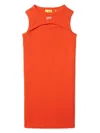Off-white Off-stamp Tank Dress In Orange