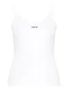 Off-white Off White Tank Top With Off Embroidery In Blanco