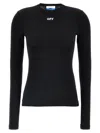 Off-white Long-sleeved Jersey In Black