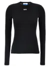 Off-white Long-sleeved Jersey In Black