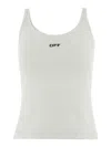Off-white Off White Tank Top With Off Embroidery In White
