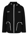 Off-white Off Stampe Minimal Windbreaker Jacket In Black