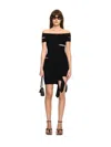 Off-white Off Straps Bandeau Mini Dress Black - Au In Black