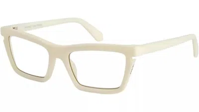 Pre-owned Off-white Off Style 50 Eyeglasses In White/clear Lens (oerj050s24pla0010100/fr)