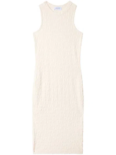 Off-white Off Terry Rowing Dress In Neutrals