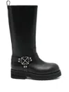 Off-white Black Off Track Boots In Black
