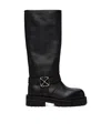 Off-white Off Track High Boots In Black