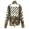 Off-white Off Virgil Abloh Camo Cotton Logo Field Jacket In Green