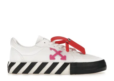Pre-owned Off-white Off Vulc Low Black (women's) Sneakers In White/fuchsia