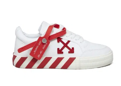 Pre-owned Off-white Off Vulc Low (kids) Sneakers In White/red