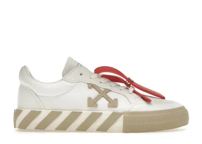 Pre-owned Off-white Off Vulc Low (women's) Sneakers In White/beige/orange