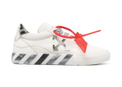 Pre-owned Off-white Off Vulcanized Low (women's) Sneakers In White/gray