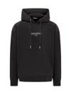 Off-white Logo Printed Drawstring Hoodie In Black