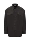 Off-white Black Shirt With Front Pockets In Brown