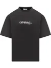Off-white Graphic Print Short Sleeve Skate T-shirt In Black