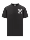 Off-white Black T-shirt With Metallic Arrows Logo In Black