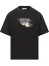 Off-white Black Cotton Paint Arrow Skate T-shirt In Black