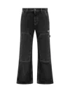 Off-white Vintage Gothic Carpenter Jeans In Denim In Black